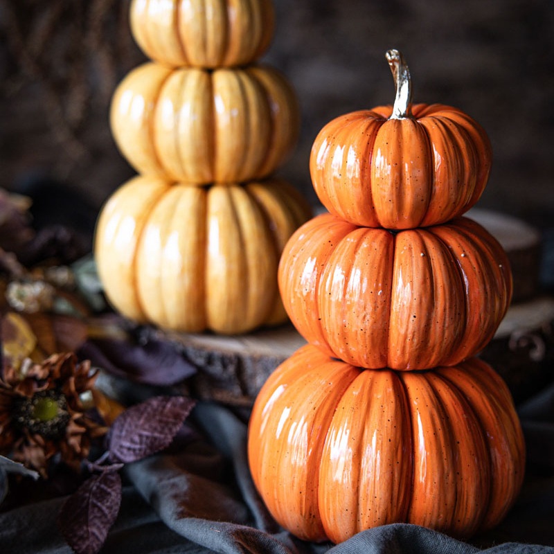 Stapelbara Orange Pumpor 