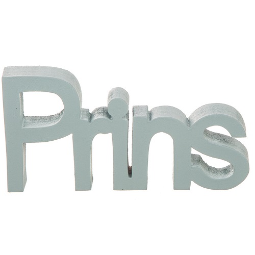 Stående ord i trä Prins