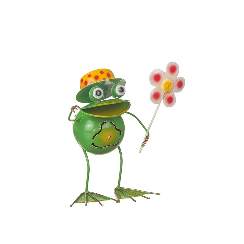 Groda Milo med blomma