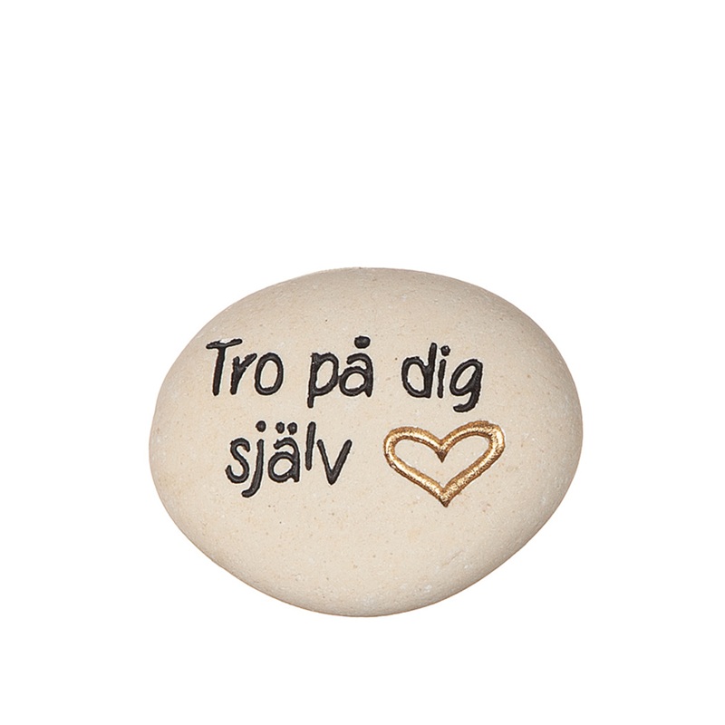 Vit natursten - Tro på dig själv