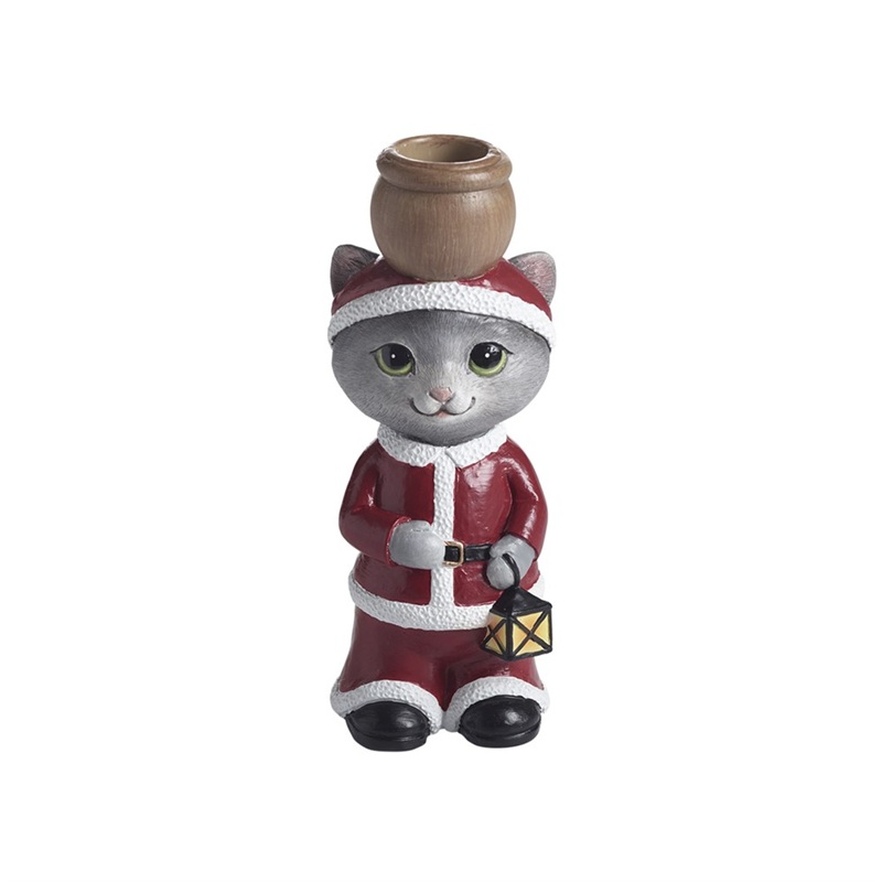 Ljusstake Katt, Tomte 
