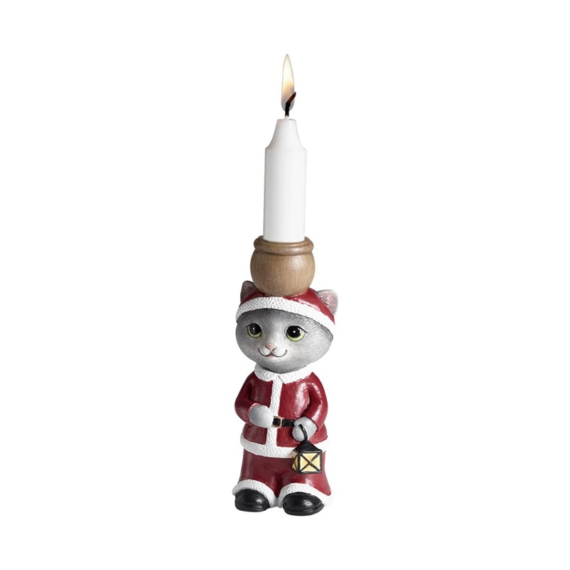 Ljusstake Katt, Tomte 