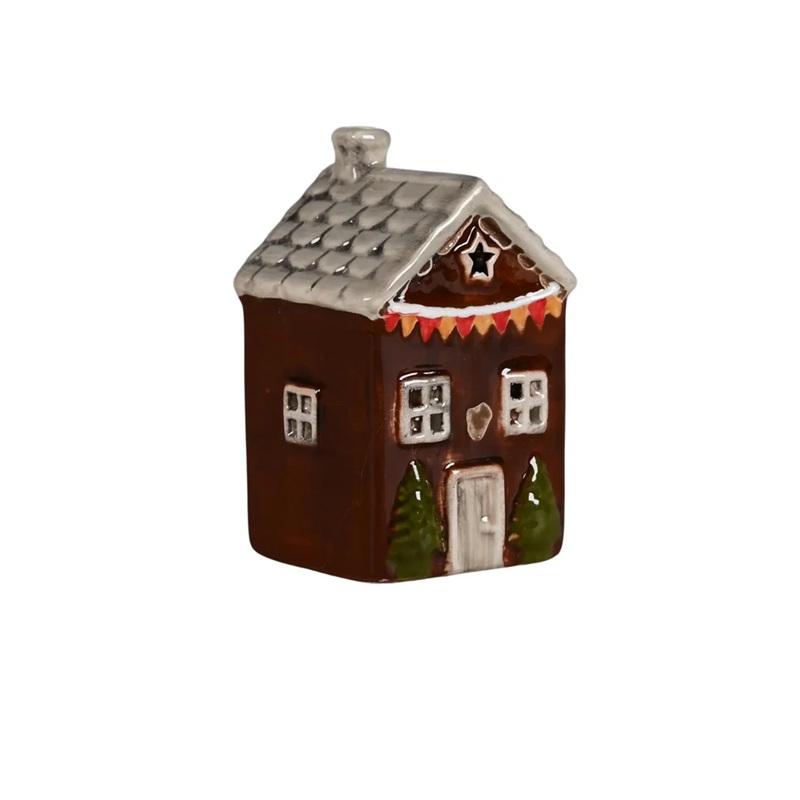 Pepparkakshus med LED-belysning