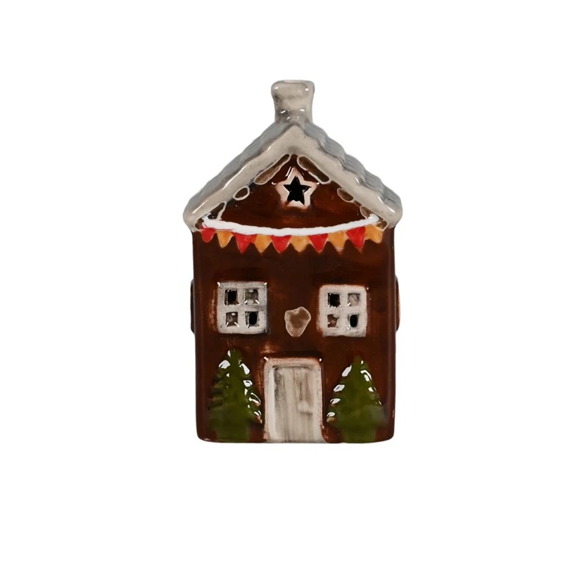 Pepparkakshus med LED-belysning