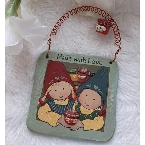 Mini tavla Made with love 