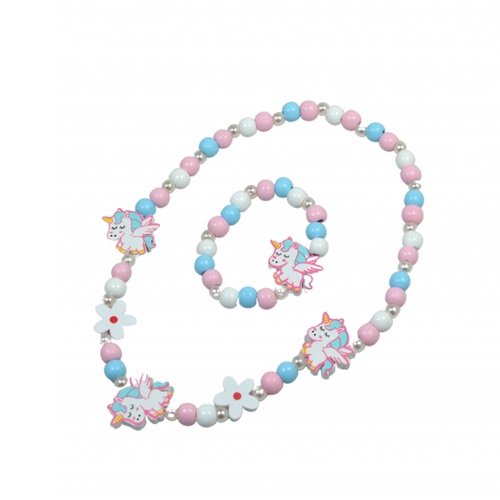 Halsband + Armband med enhörning