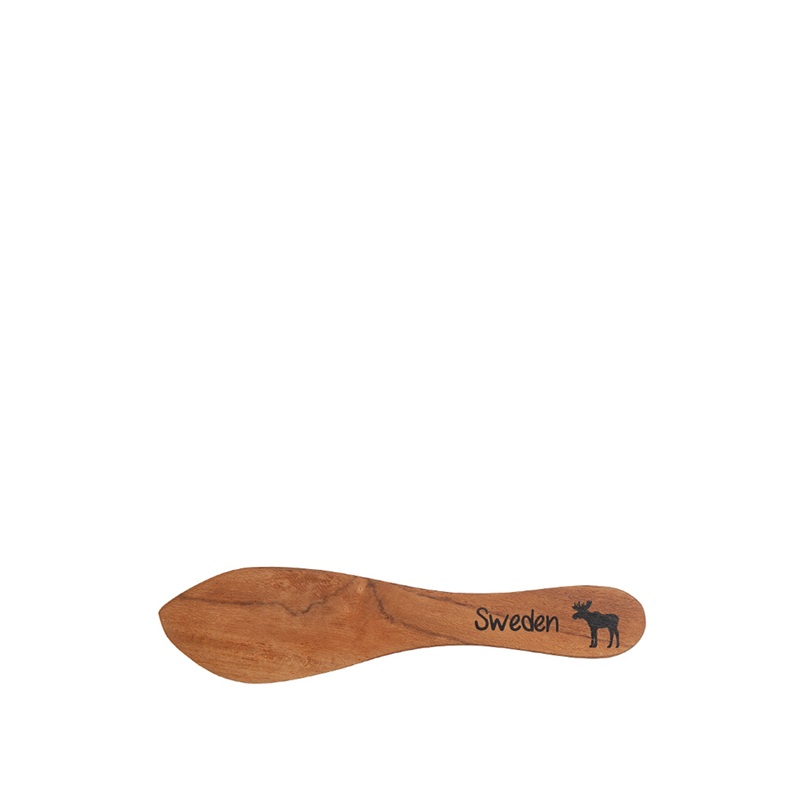Smörkniv i teak med älg – Sweden 
