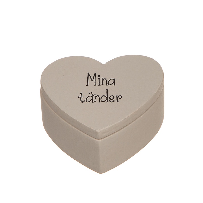 Mina tänder trälåda Sandfärgad