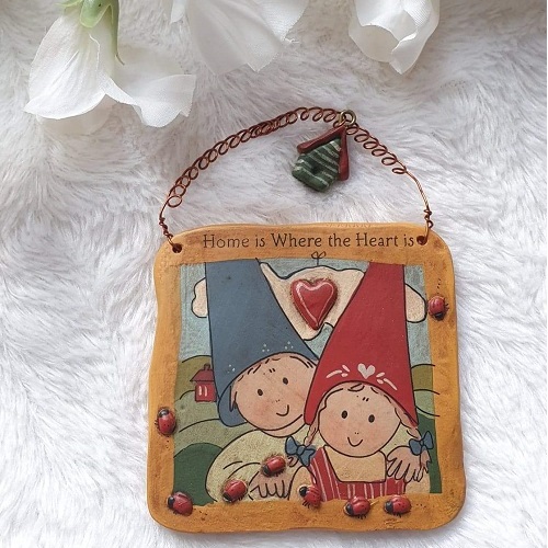 Mini tavla Home is where the heart is 