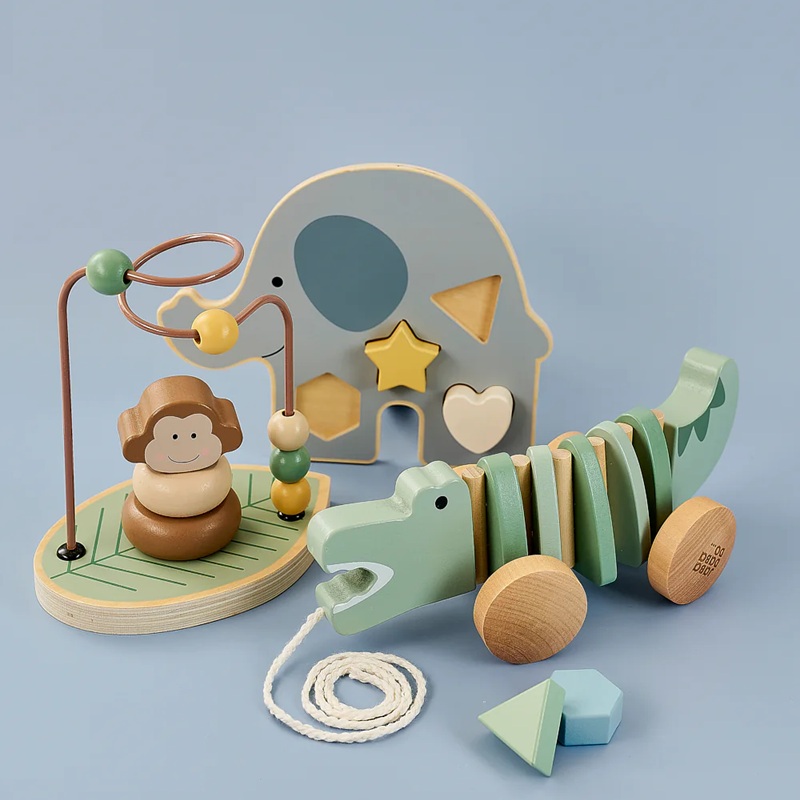 Träleksak Gift set Safari