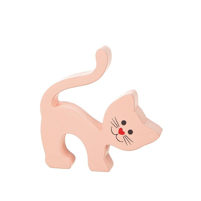 Stående katt i trä