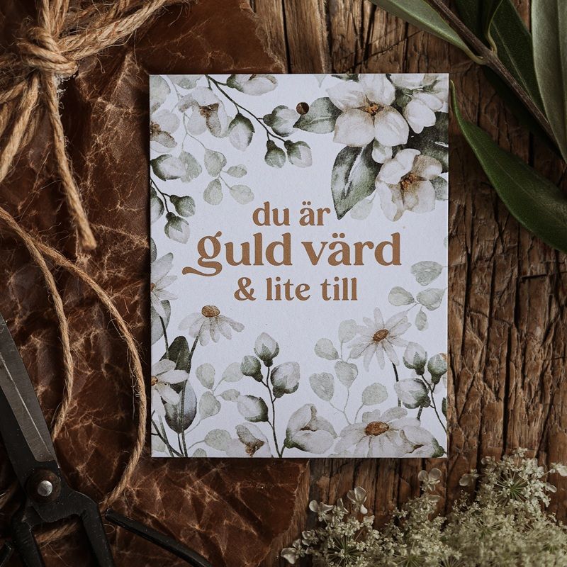 Majas Gåvokort Du är guld värd & lite till