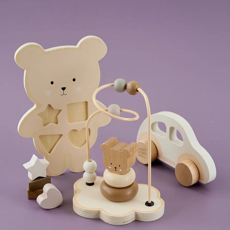 Träleksak Gift Set Teddy