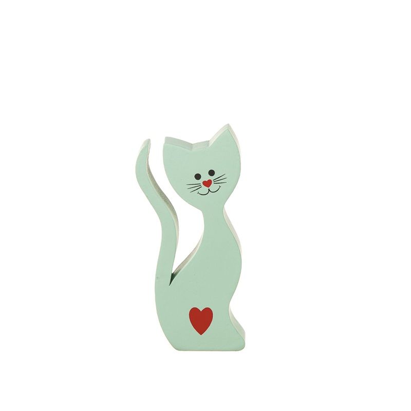 Stående katt i trä