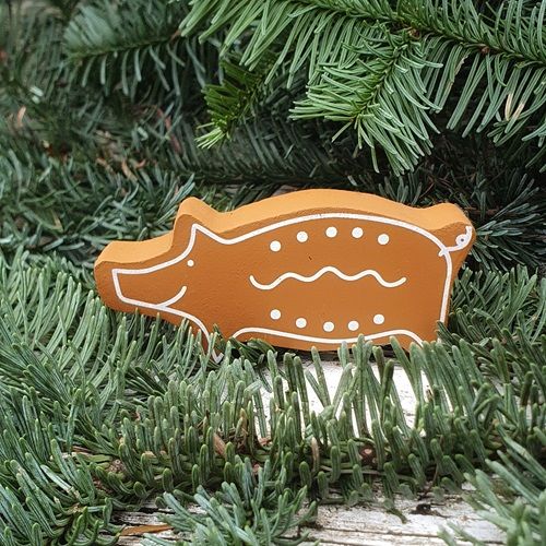 Liten Pepparkaksgris i trä