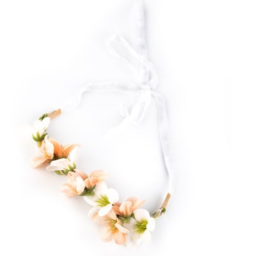 Blomsterhårband ljusrosa
