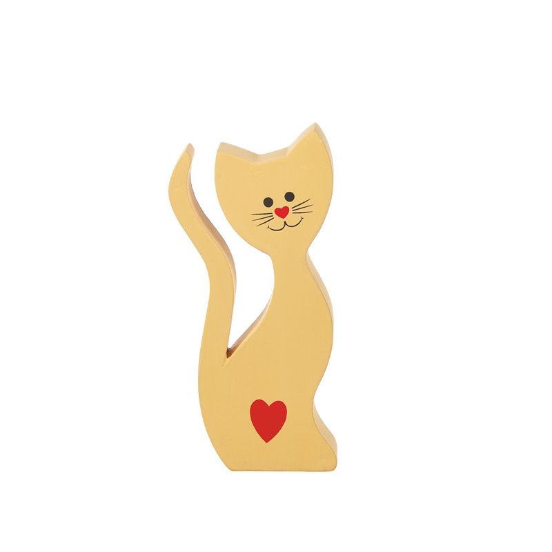 Stående katt i trä