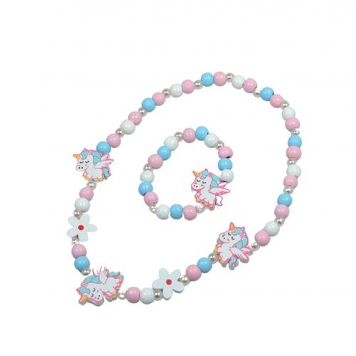 Halsband + Armband med enhörning