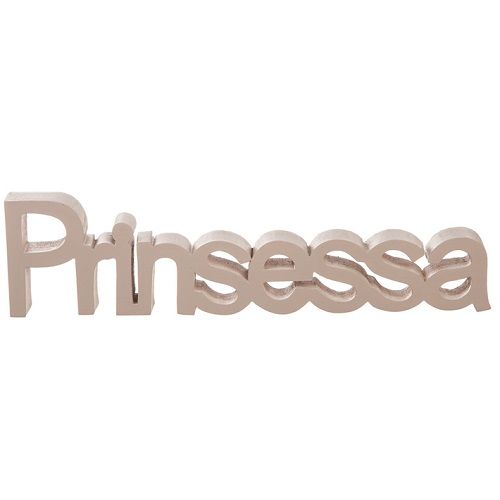 Stående ord i trä Prinsessa