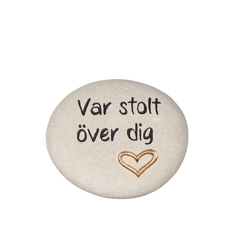 Vit natursten - Var stolt över dig