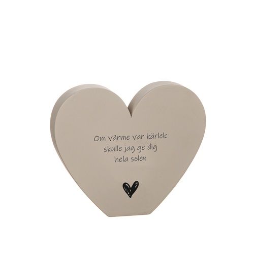 Stående hjärta om värme...