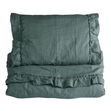 <span class="jp_product_title">Påslakan Spjälsäng Petrol Green Volang</span>
