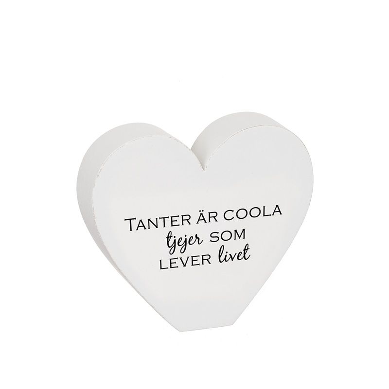 Stående Trähjärta Tanter är coola...